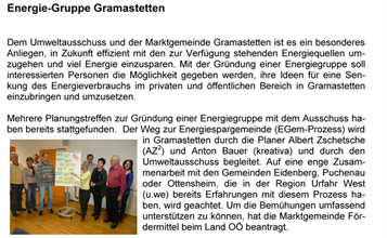 Treffen der Energie-Gruppe am Di, 22.04.2014